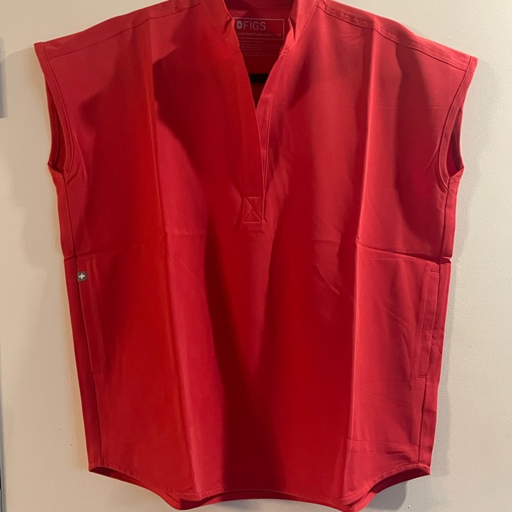 Figs Set Rafaela top size XS & high waisted Yola pants size S. Neon Red. NWTs.